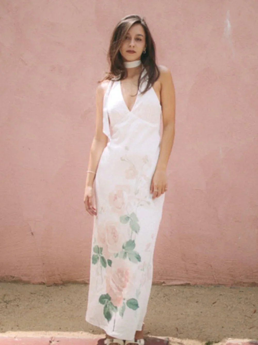 Abercrombie & Fitch Julia Slip Halter Maxi Dress